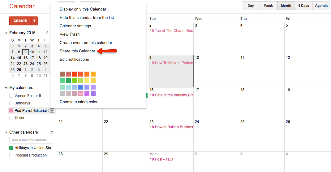 How to Create a Podcast Production Schedule with Google Calendar and